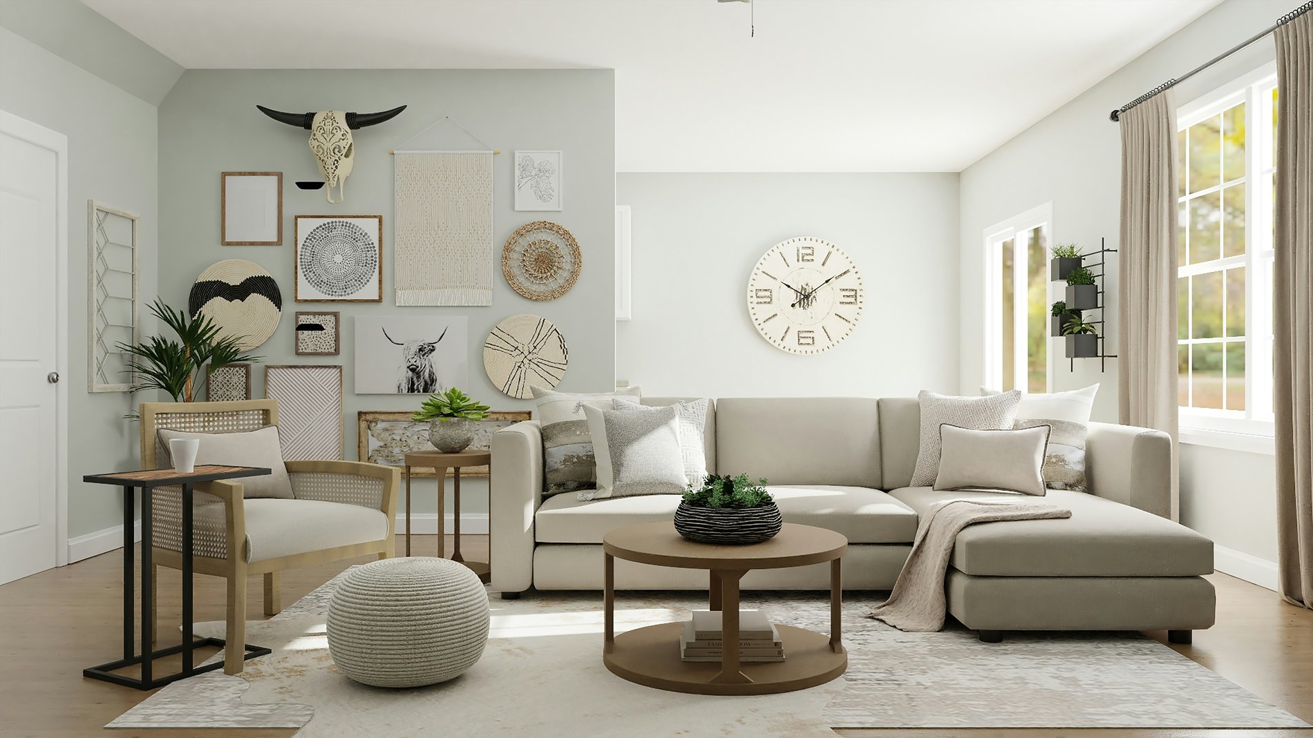 Intérieur lumineux et chaleureux d'un logement géré par Les clés de Marjorie à Grenoble
